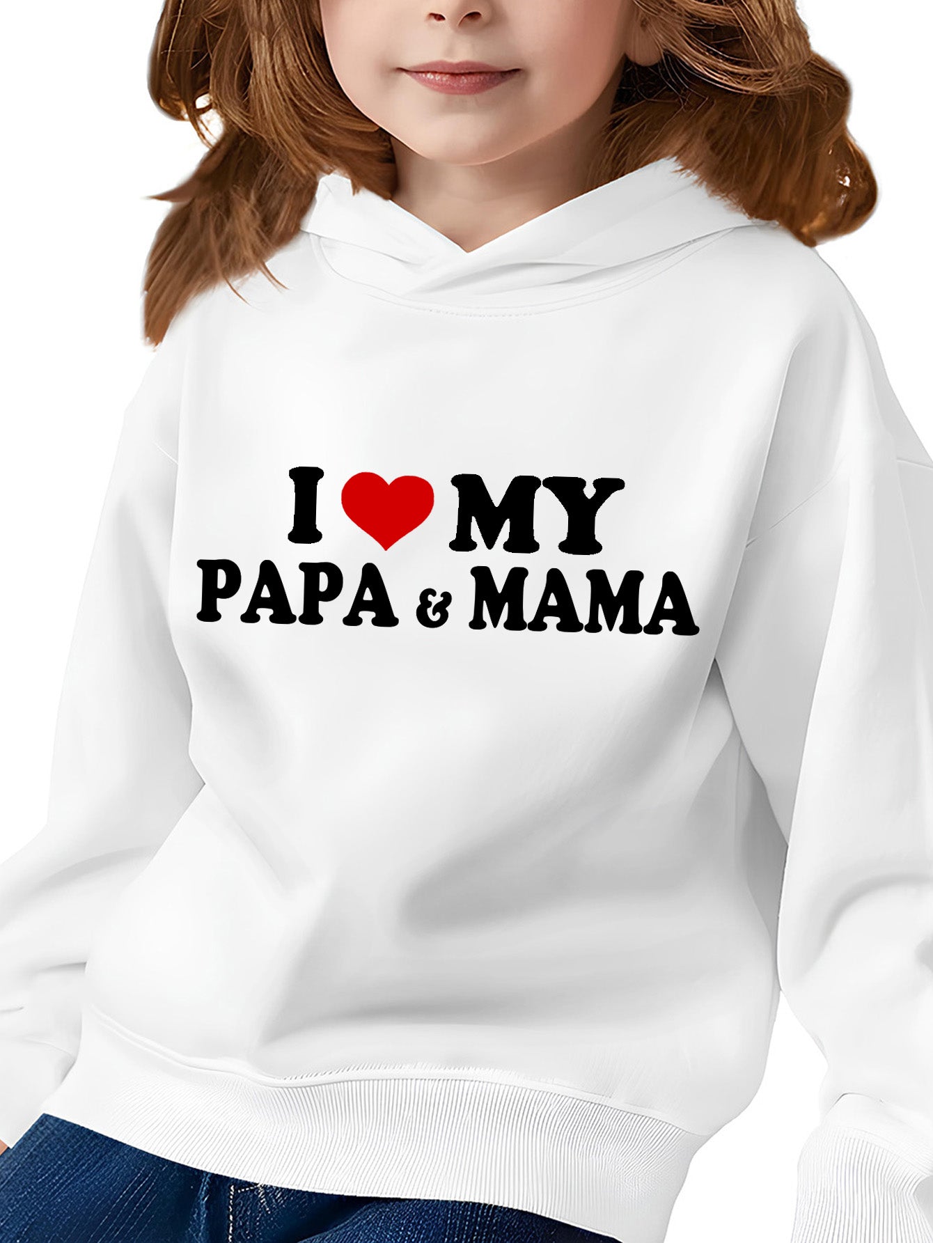 I Love My DADA&MAMA Boy's/Girl`s Hoodie