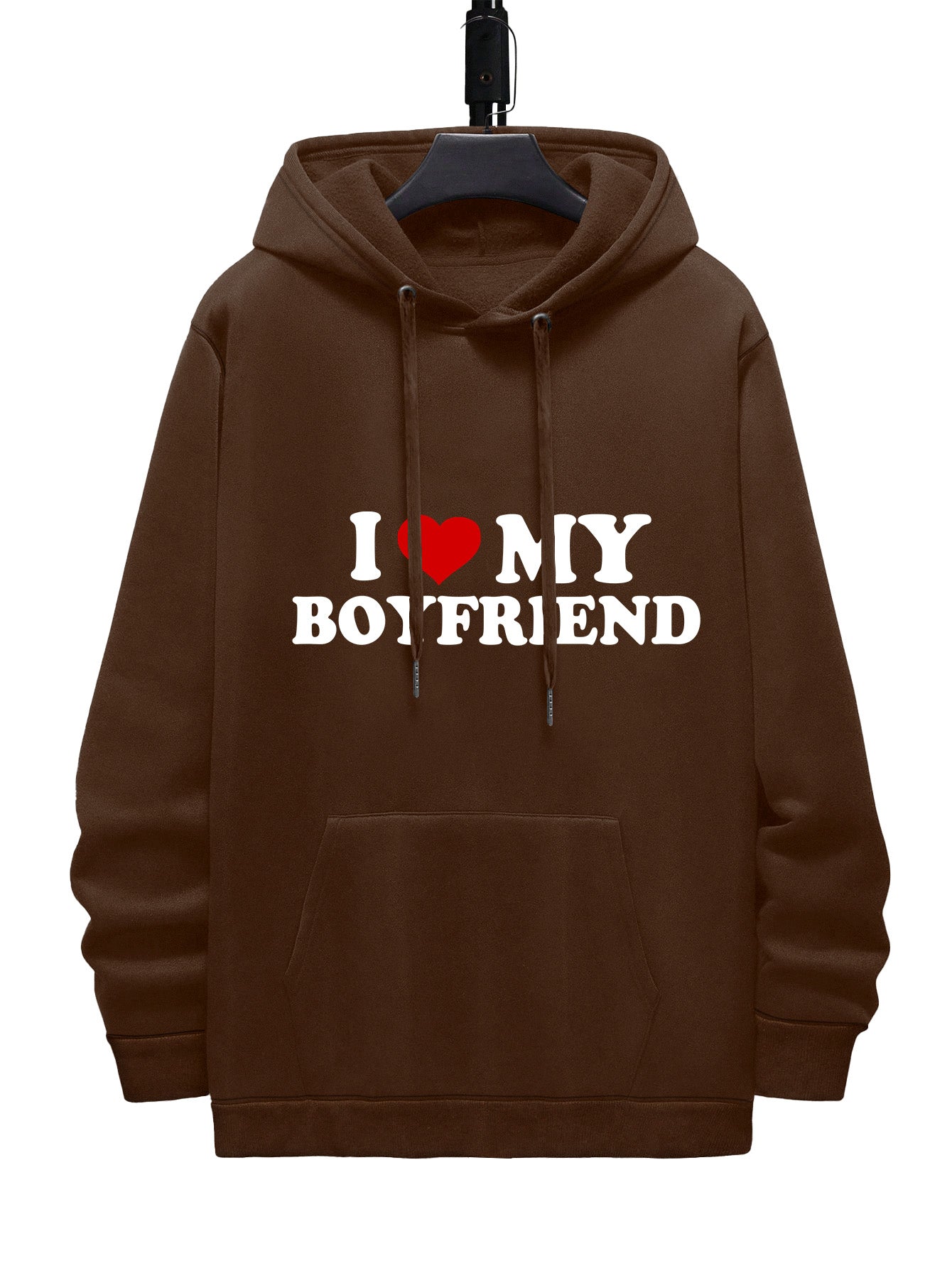 plus size I love my boyfriend customized-printed hoodie as a gift