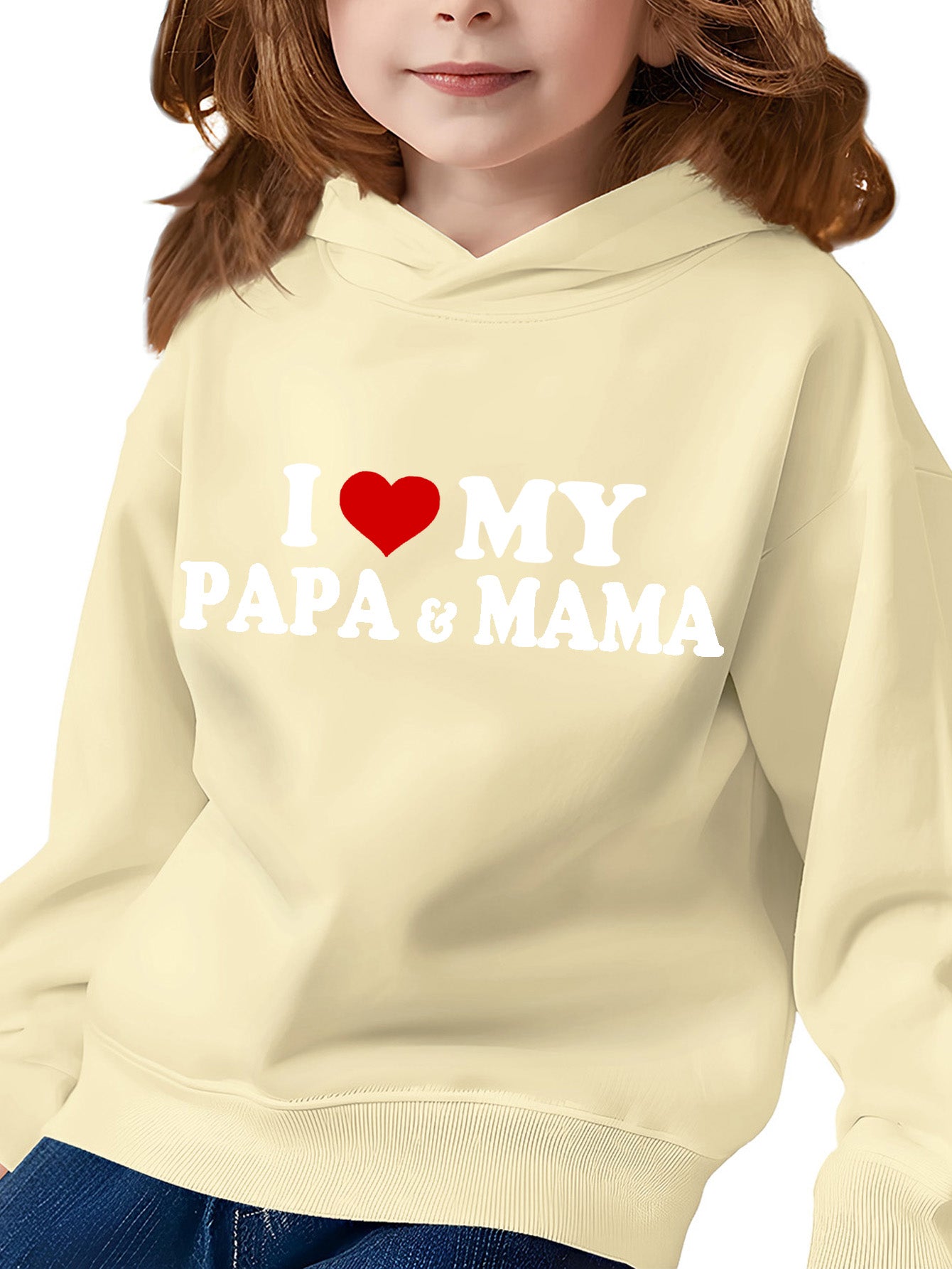 I Love My DADA&MAMA Boy's/Girl`s Hoodie