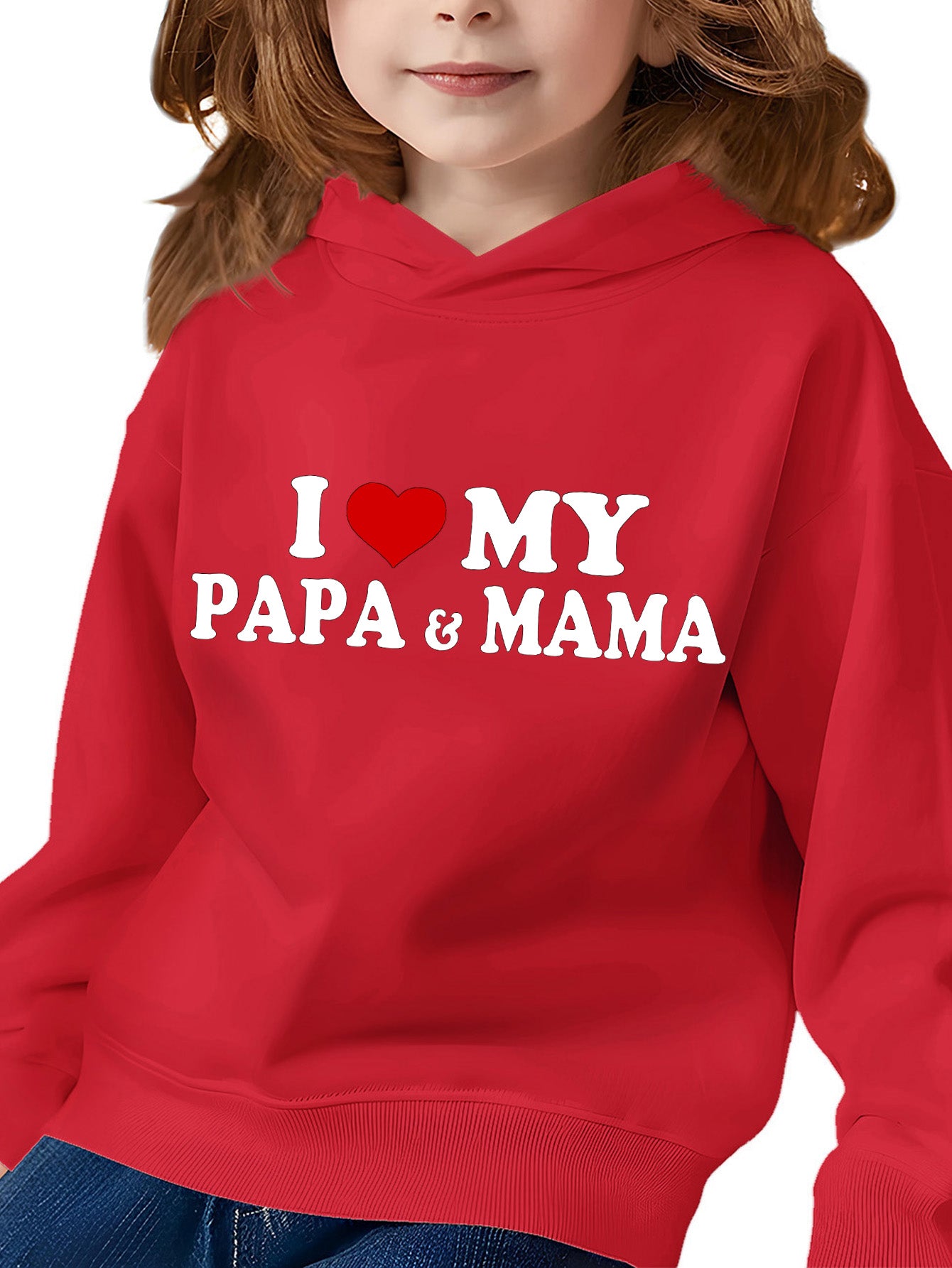 I Love My DADA&MAMA Boy's/Girl`s Hoodie