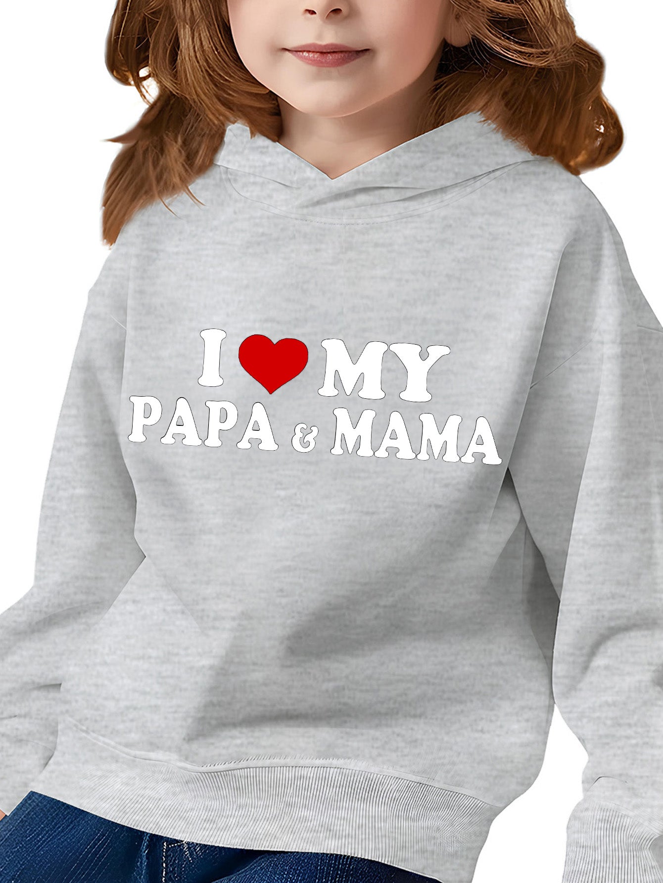 I Love My DADA&MAMA Boy's/Girl`s Hoodie