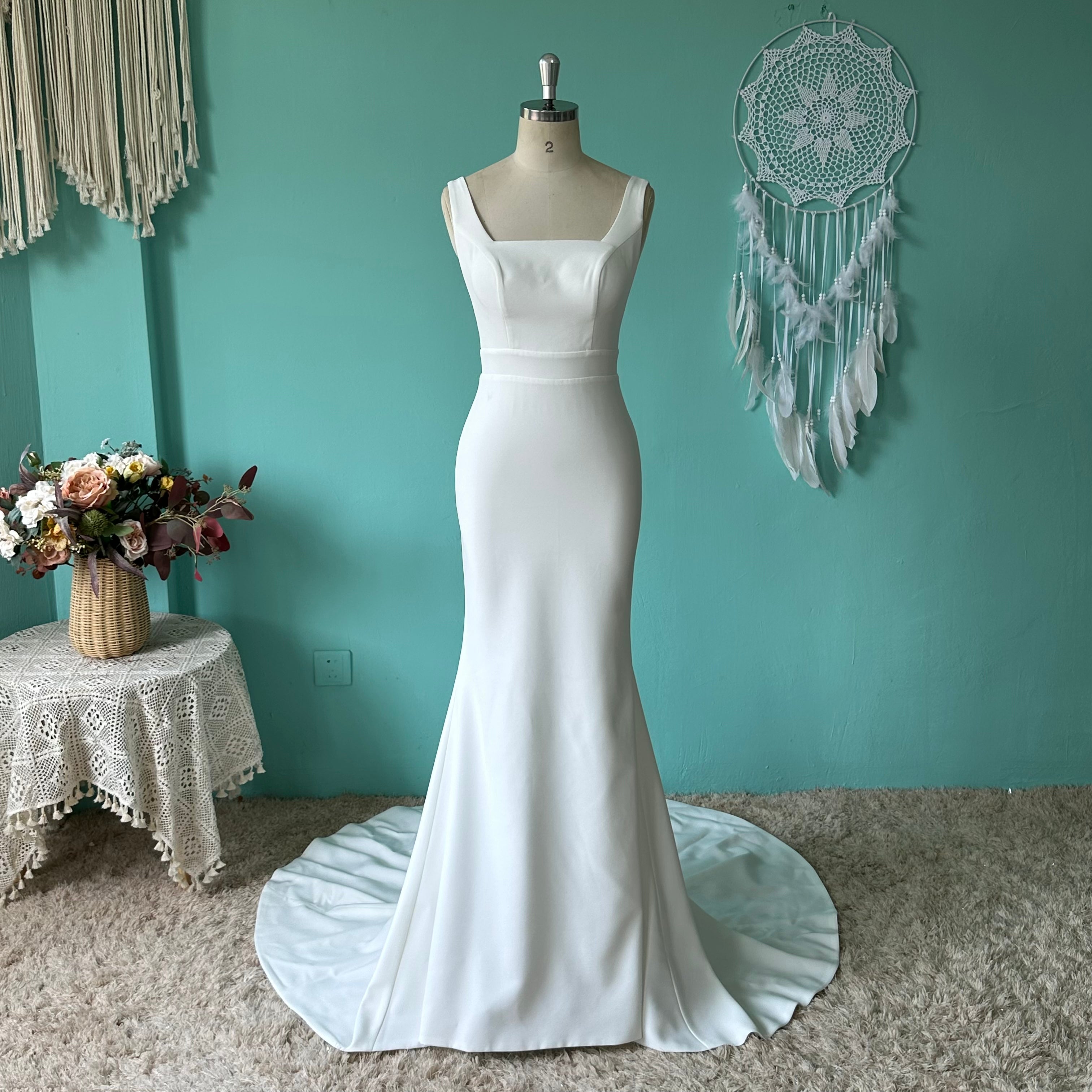 Women`s Wedding Dresses for Bride 2025 Simple Mermaid Bridal Gown