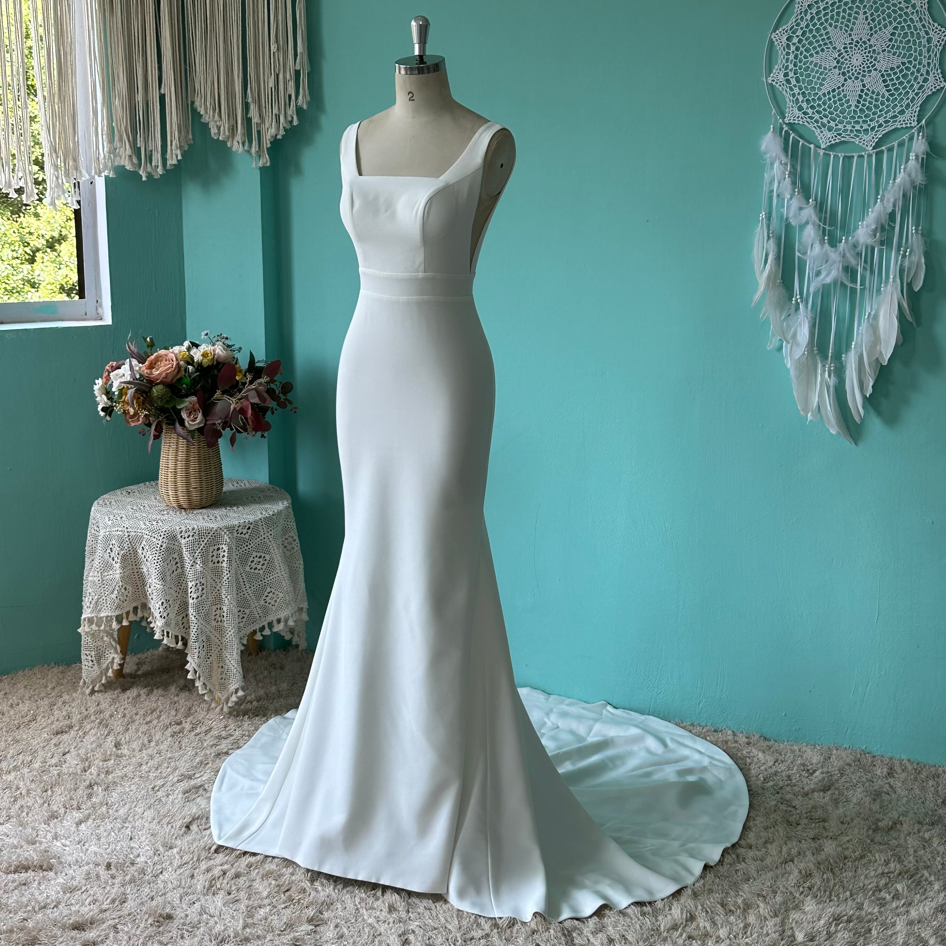 Women`s Wedding Dresses for Bride 2025 Simple Mermaid Bridal Gown