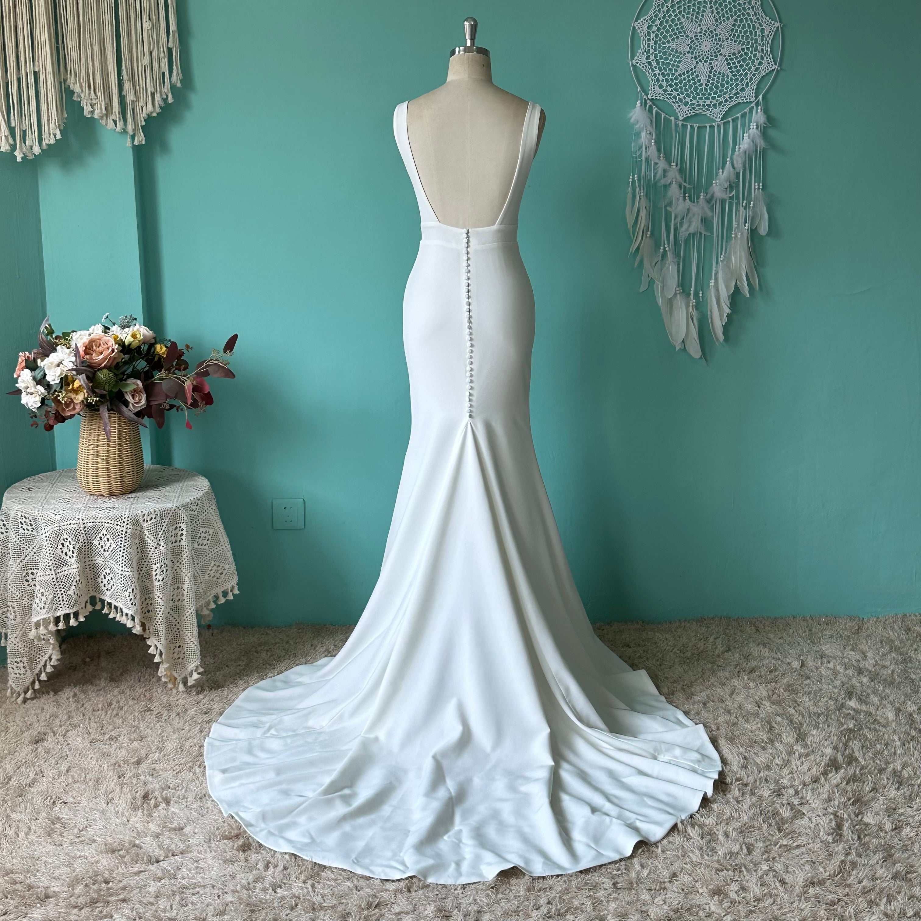 Women`s Wedding Dresses for Bride 2025 Simple Mermaid Bridal Gown