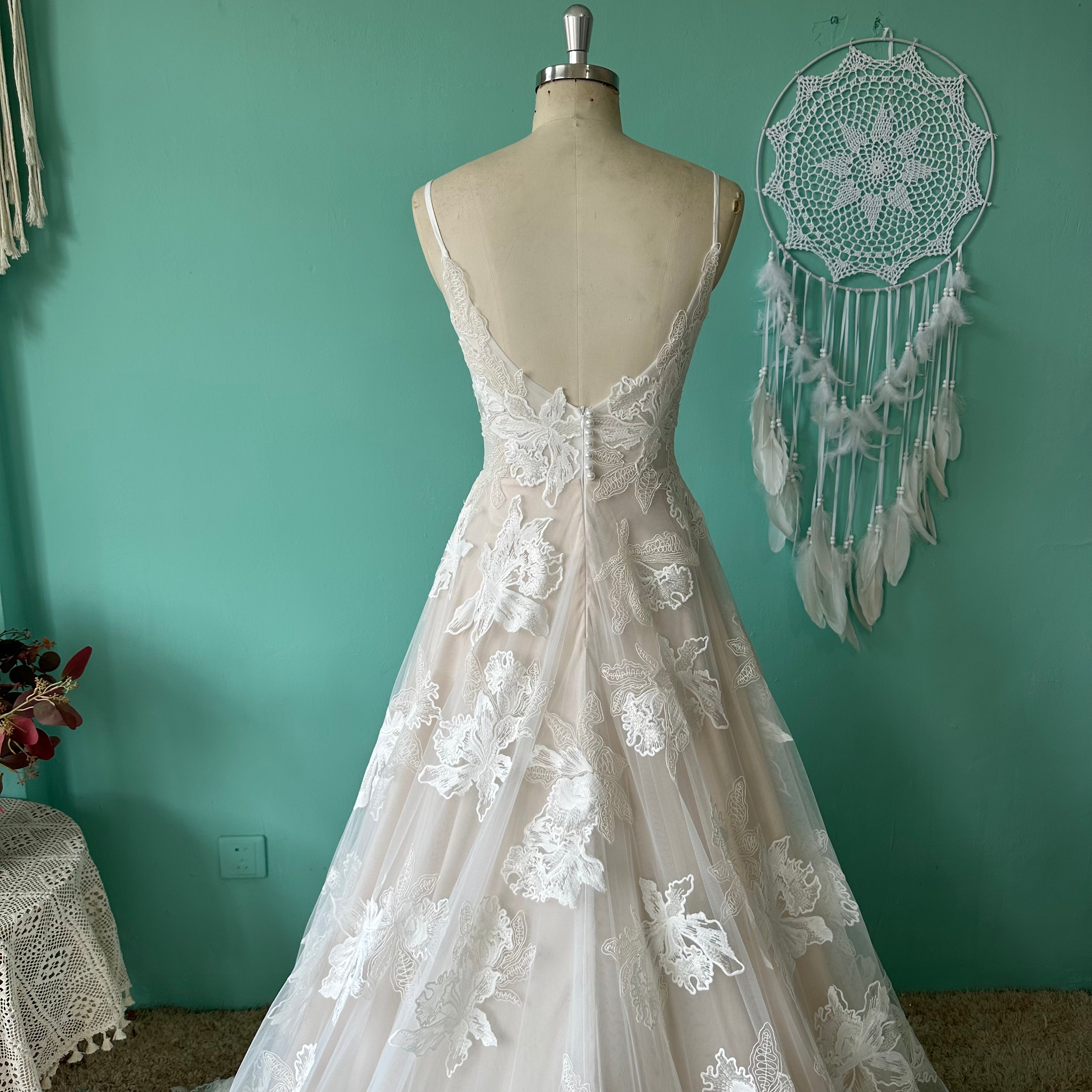 Women`s Wedding Dresses for Bride 2025 Applique Boho Bridal Gown