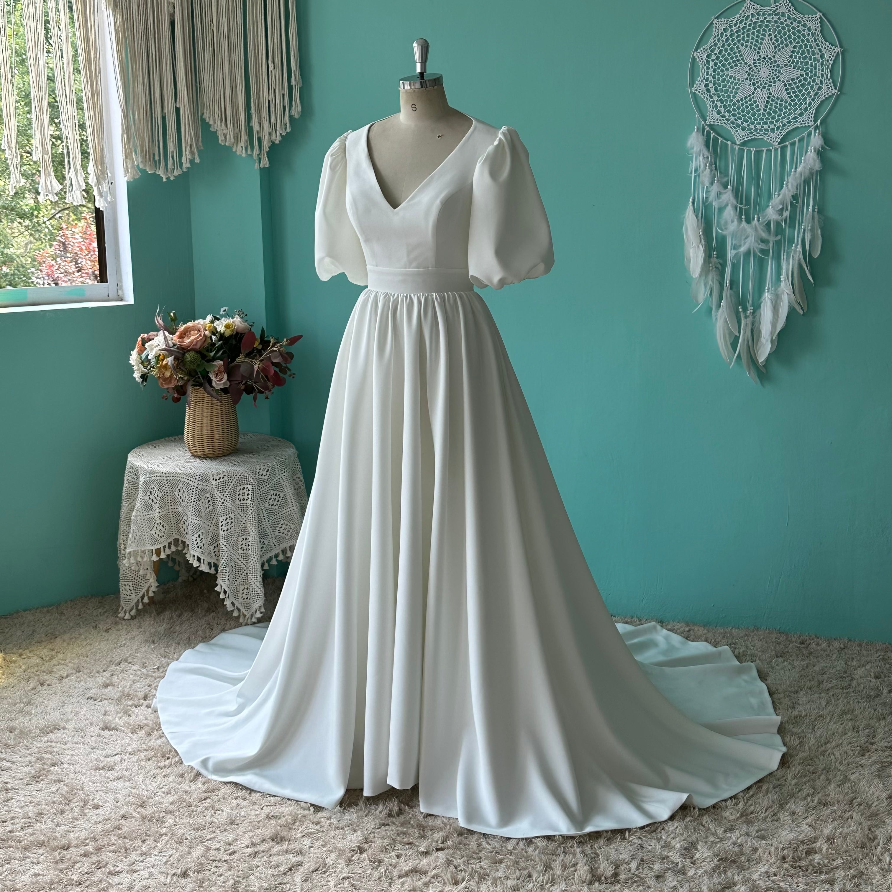 Women`s Wedding Dresses for Bride 2025 80`s Retro Bridal Gown