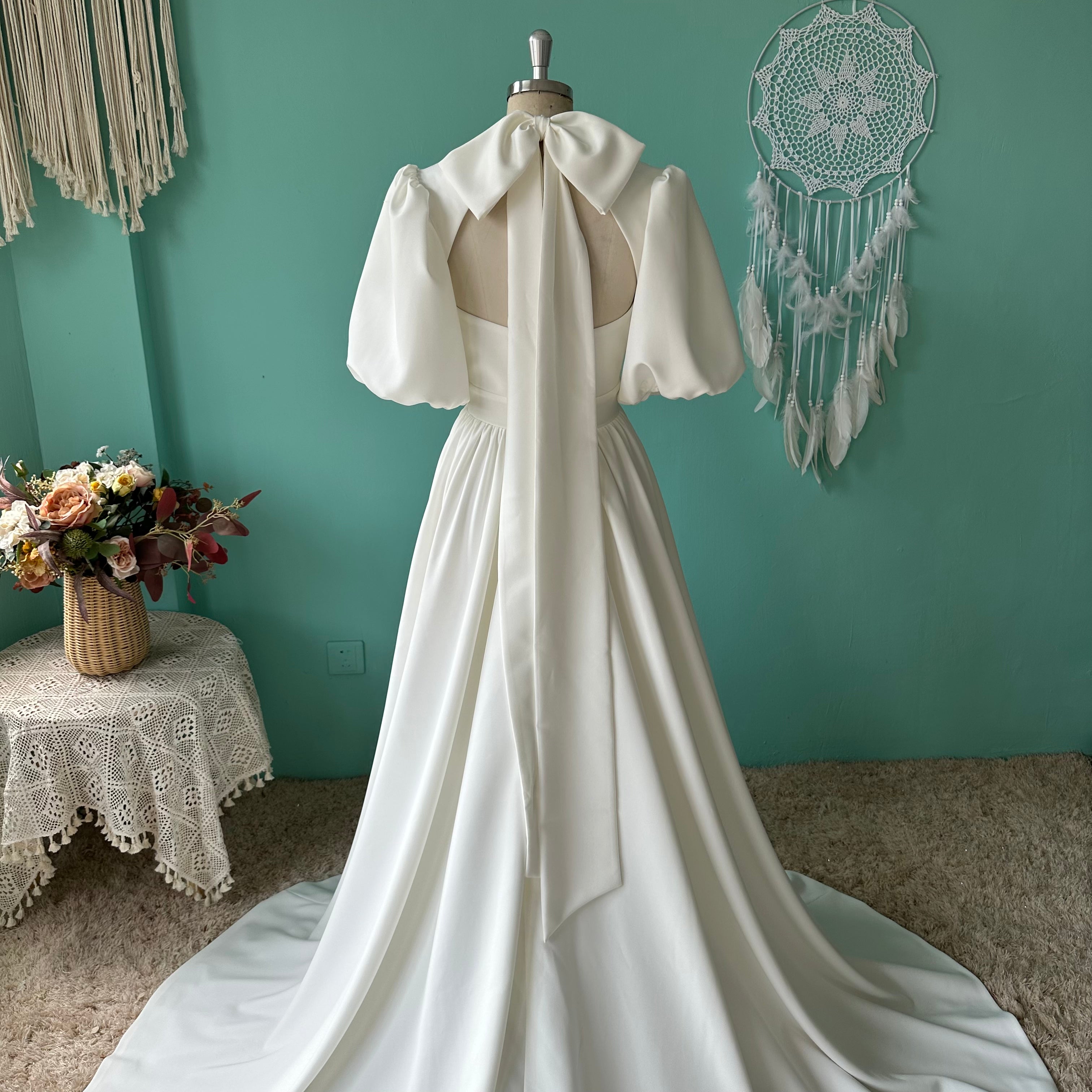 Women`s Wedding Dresses for Bride 2025 80`s Retro Bridal Gown