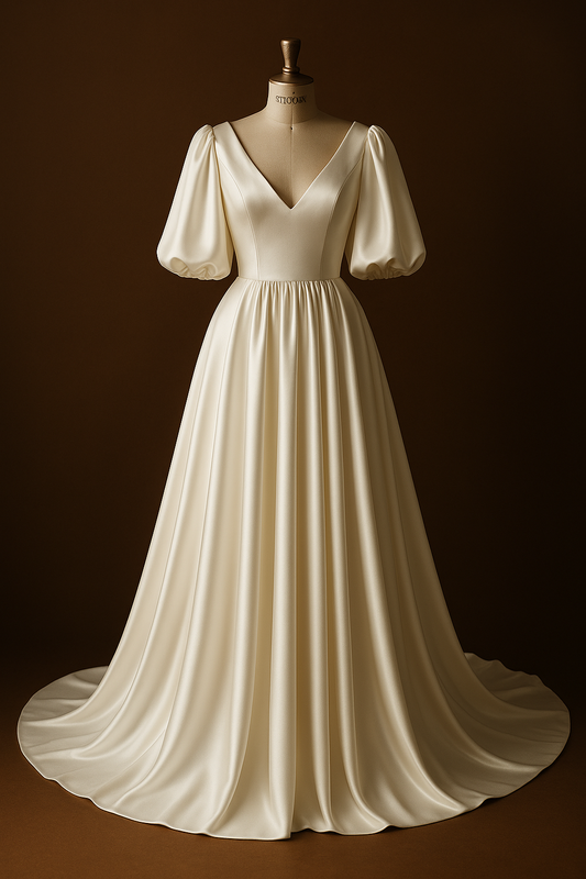 Women`s Wedding Dresses for Bride 2025 80`s Retro Bridal Gown #U5