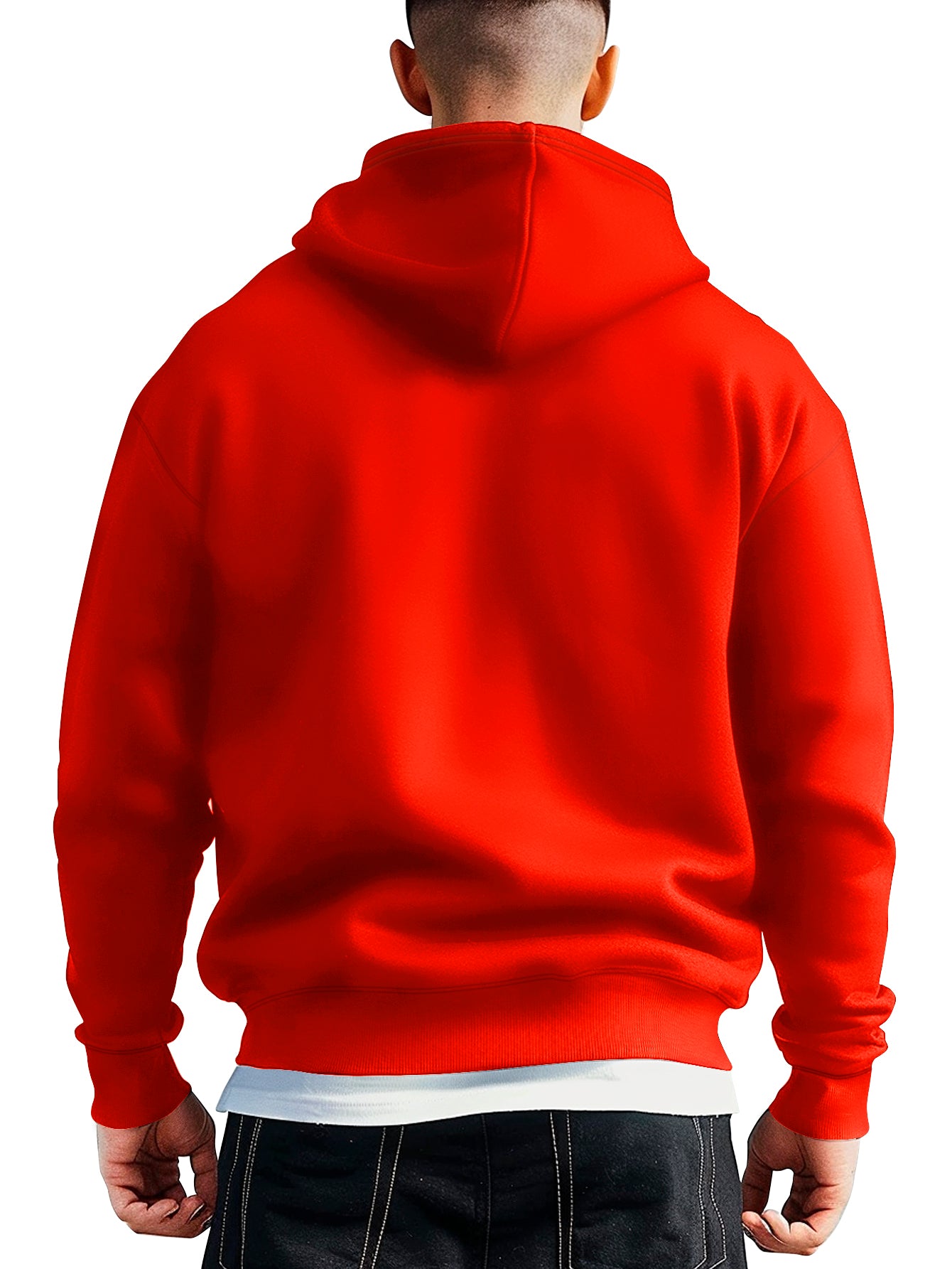 I love my girlfriend red customized-printed hoodie as a gift