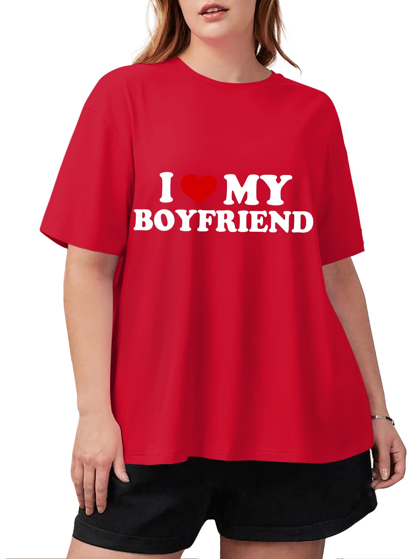 PLUS SIZE I LOVE MY BOYFRIEND TEE