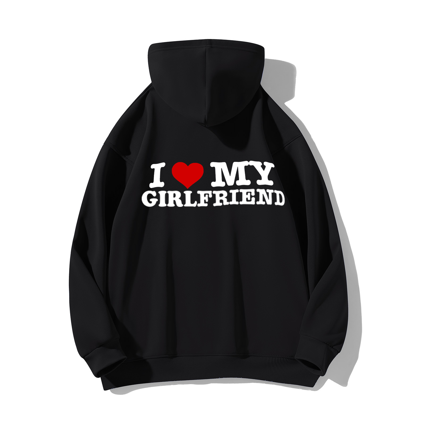 I LOVE MY GIRLFRIEND MEN`S ZIP UP HOODIE