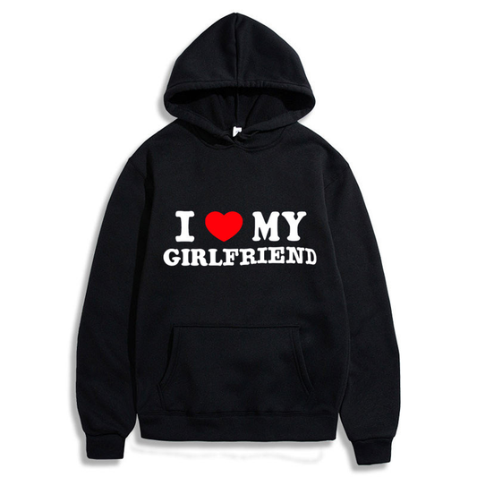 I LOVE MY GIRLFRIEND MEN`S HOODIE