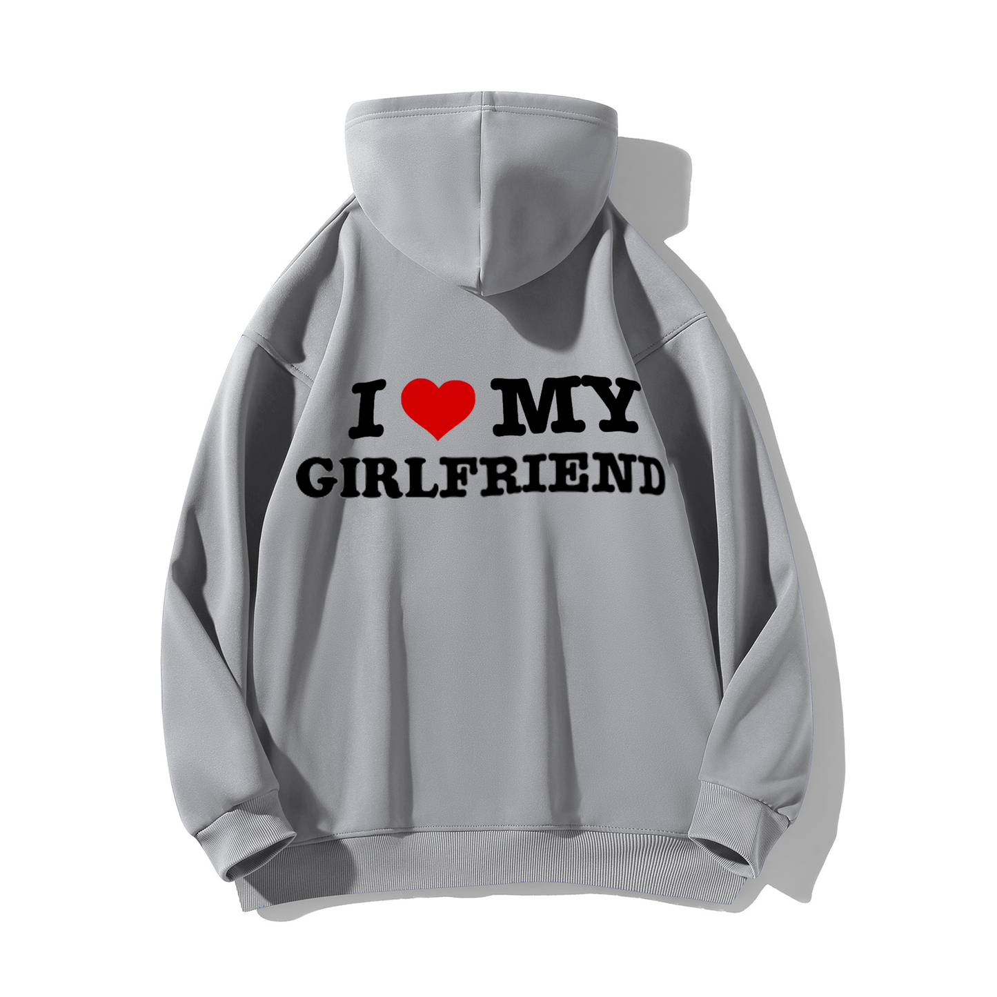 I LOVE MY GIRLFRIEND MEN`S ZIP UP HOODIE