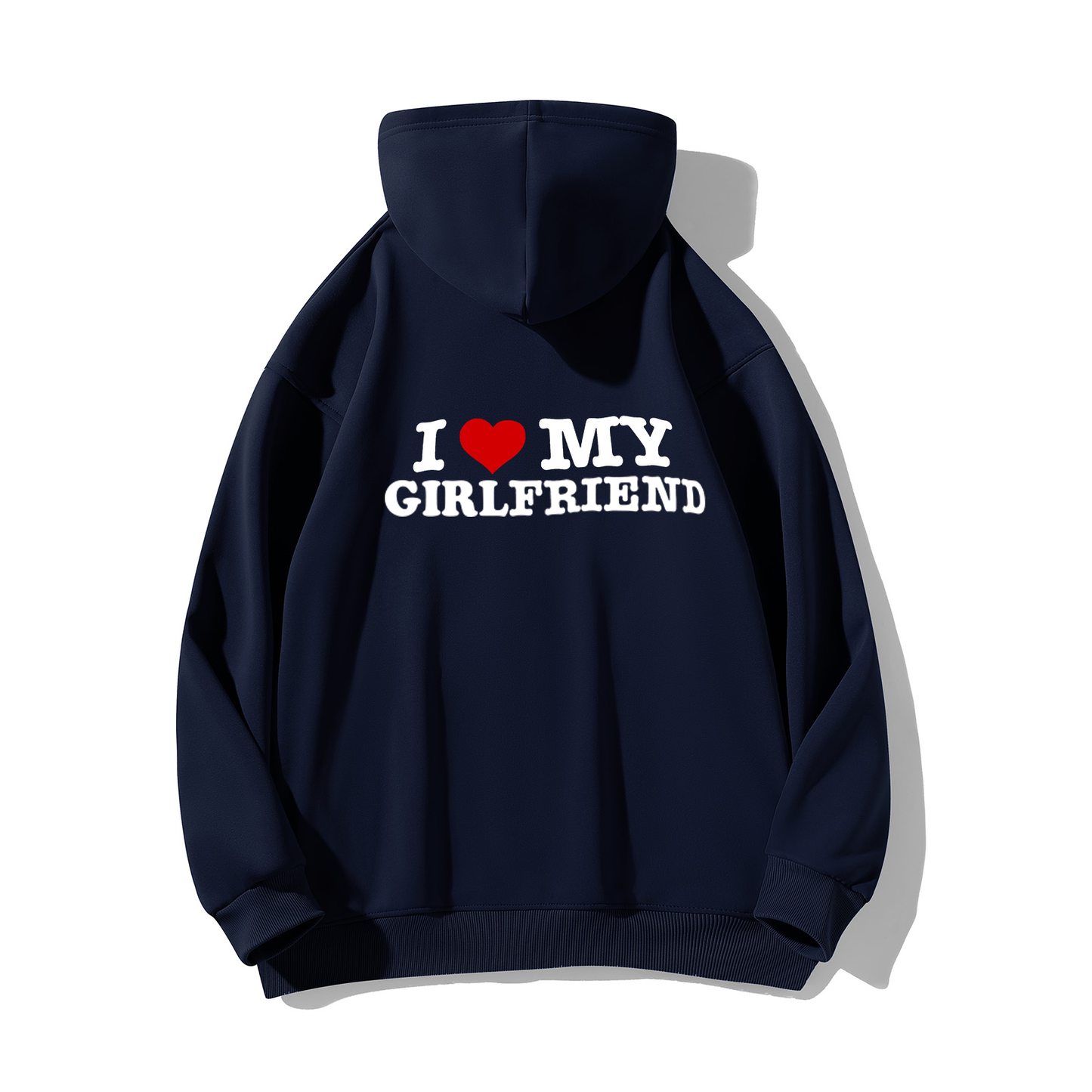 I LOVE MY GIRLFRIEND MEN`S ZIP UP HOODIE