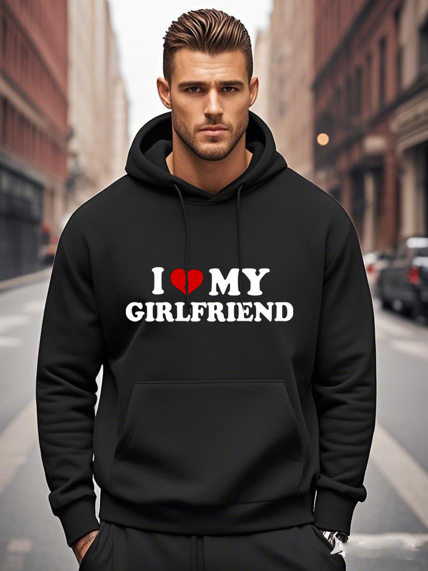 I Love My Girlfriend Men`s Hoodie