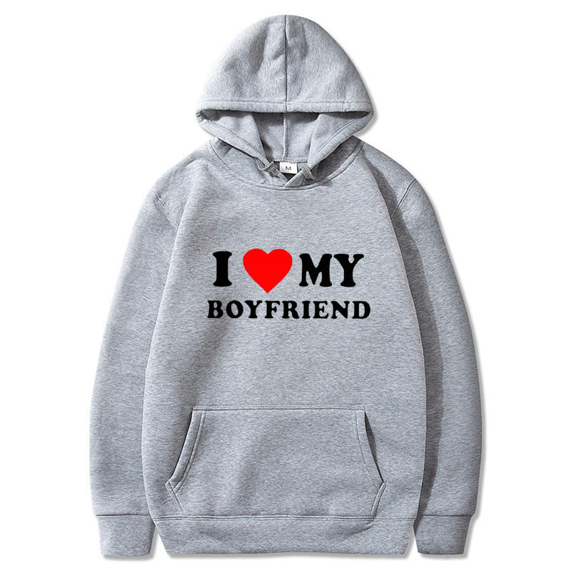 I LOVE MY BOYFRIEND WOMEN`S HOODIE