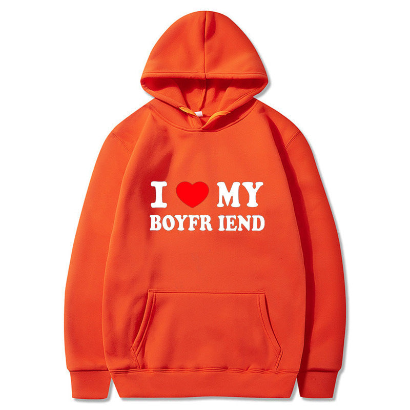 I LOVE MY BOYFRIEND WOMEN`S HOODIE