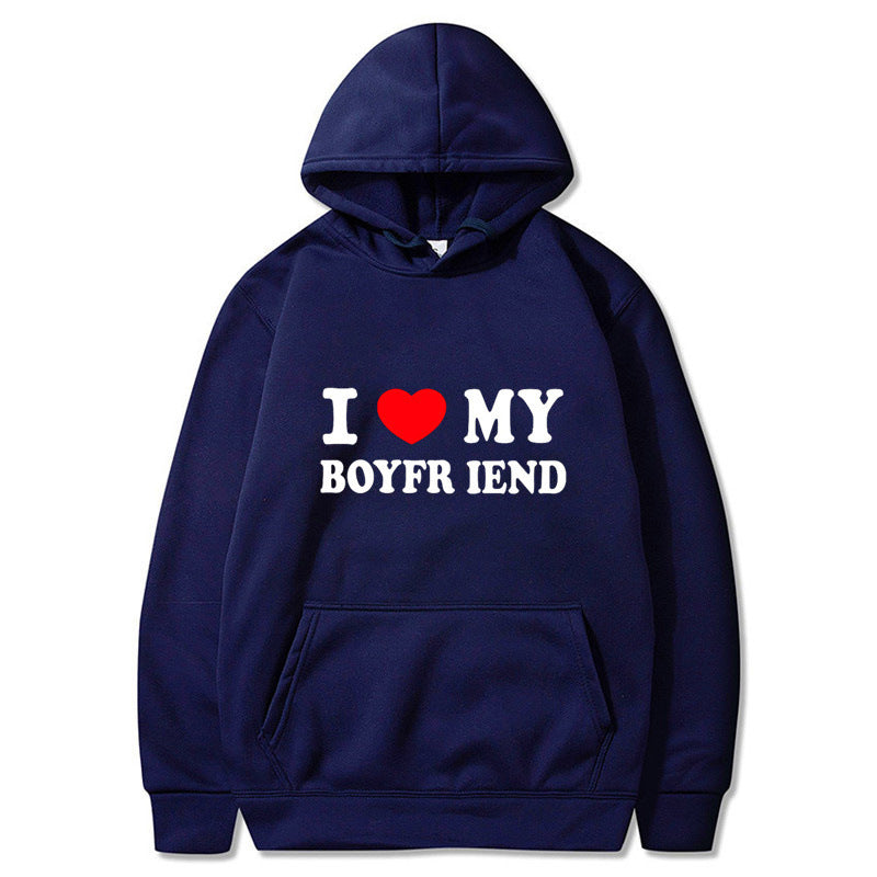 I LOVE MY BOYFRIEND WOMEN`S HOODIE