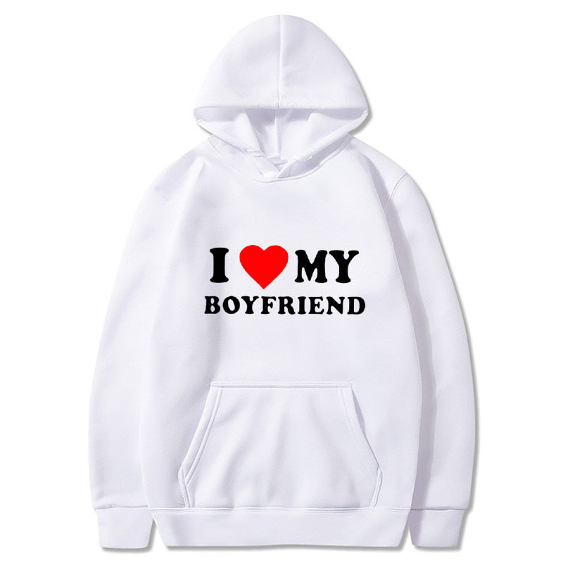 I LOVE MY BOYFRIEND WOMEN`S HOODIE