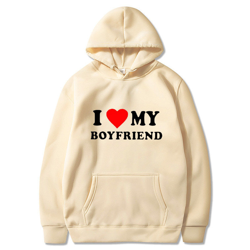 I LOVE MY BOYFRIEND WOMEN`S HOODIE