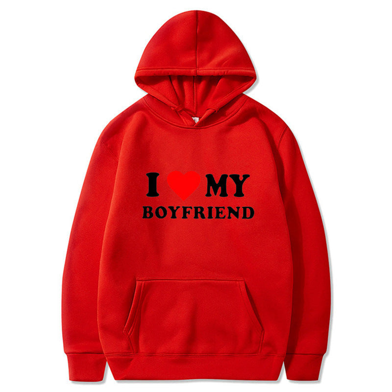 I LOVE MY BOYFRIEND WOMEN`S HOODIE