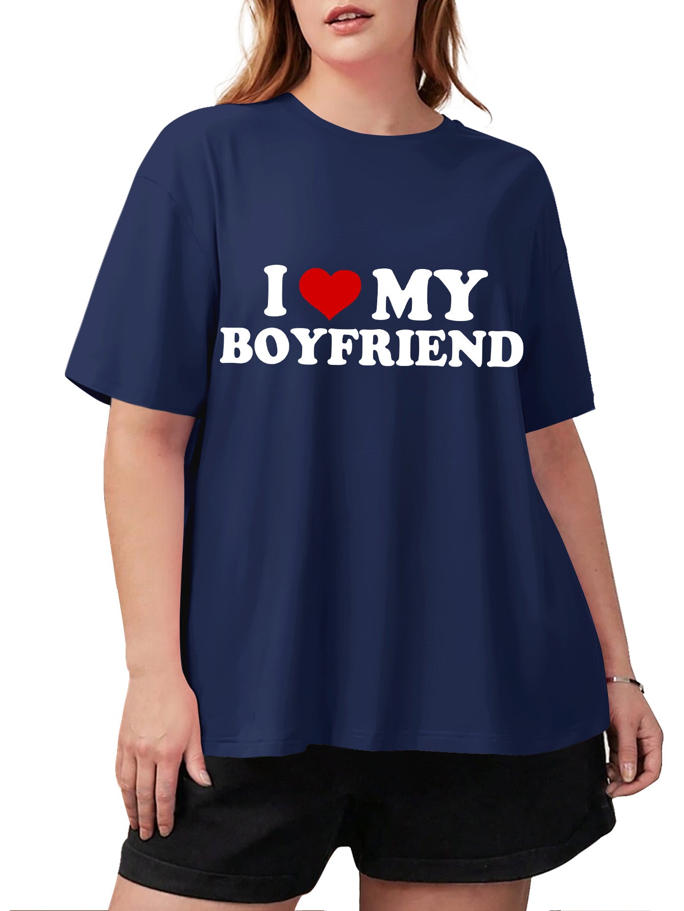 PLUS SIZE I LOVE MY BOYFRIEND TEE